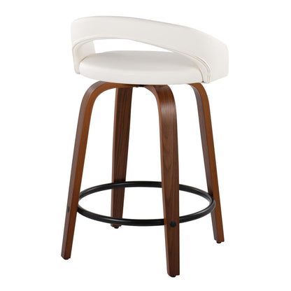 Majestic Office Furniture Upholstered 24" Fixed-Height Counter Stool - Set of 2