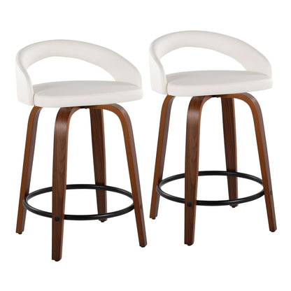Majestic Office Furniture Upholstered 24" Fixed-Height Counter Stool - Set of 2
