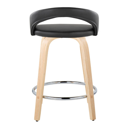 Majestic Office Furniture Upholstered 24" Fixed-Height Counter Stool - Set of 2