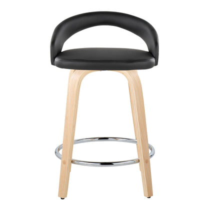 Majestic Office Furniture Upholstered 24" Fixed-Height Counter Stool - Set of 2