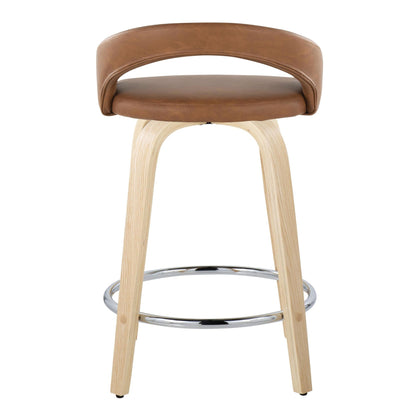 Majestic Office Furniture Upholstered 24" Fixed-Height Counter Stool - Set of 2