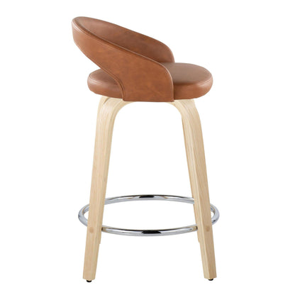 Majestic Office Furniture Upholstered 24" Fixed-Height Counter Stool - Set of 2
