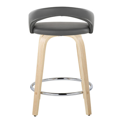 Majestic Office Furniture Upholstered 24" Fixed-Height Counter Stool - Set of 2