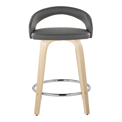 Majestic Office Furniture Upholstered 24" Fixed-Height Counter Stool - Set of 2