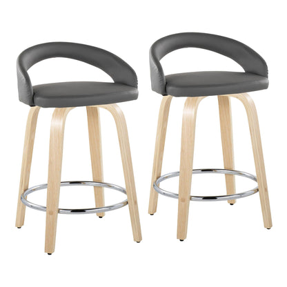 Majestic Office Furniture Upholstered 24" Fixed-Height Counter Stool - Set of 2
