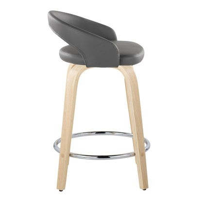 Majestic Office Furniture Upholstered 24" Fixed-Height Counter Stool - Set of 2