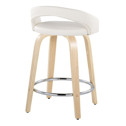 Majestic Office Furniture Upholstered 24" Fixed-Height Counter Stool - Set of 2