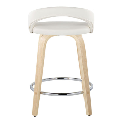 Majestic Office Furniture Upholstered 24" Fixed-Height Counter Stool - Set of 2