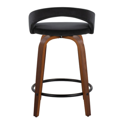 Majestic Office Furniture Upholstered 24" Fixed-Height Counter Stool - Set of 2