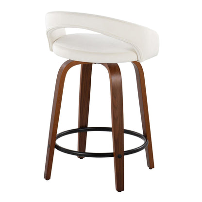Majestic Office Furniture Upholstered 24" Fixed-Height Counter Stool - Set of 2