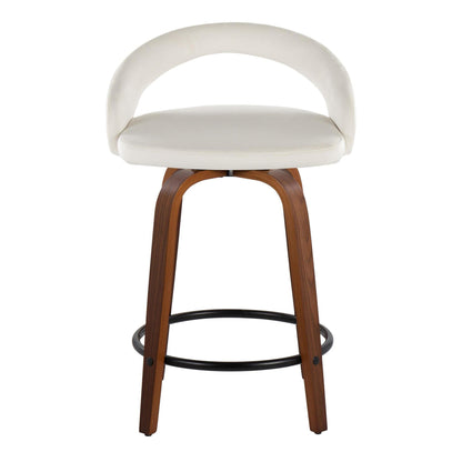 Majestic Office Furniture Upholstered 24" Fixed-Height Counter Stool - Set of 2