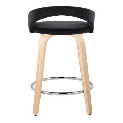 Majestic Office Furniture Upholstered 24" Fixed-Height Counter Stool - Set of 2