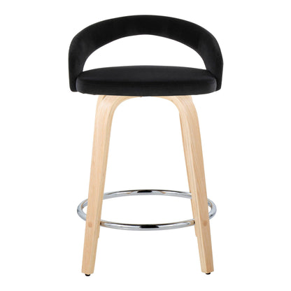 Majestic Office Furniture Upholstered 24" Fixed-Height Counter Stool - Set of 2