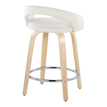 Majestic Office Furniture Upholstered 24" Fixed-Height Counter Stool - Set of 2