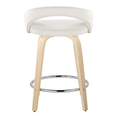 Majestic Office Furniture Upholstered 24" Fixed-Height Counter Stool - Set of 2