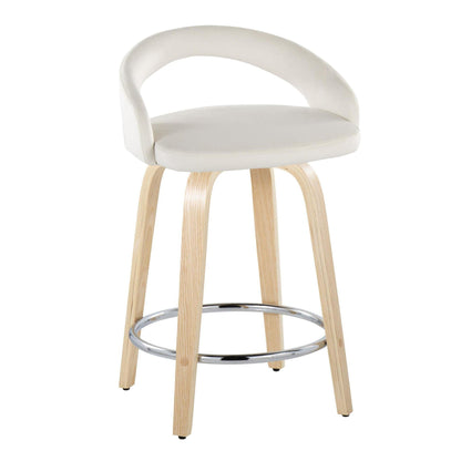 Majestic Office Furniture Upholstered 24" Fixed-Height Counter Stool - Set of 2