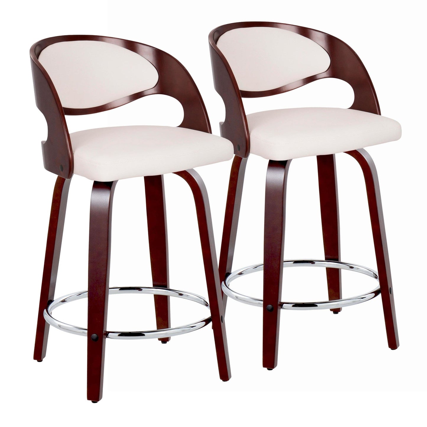 Majestic Office Furniture 24" Fixed-Height Barstool - Set of 2