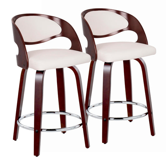 Majestic Office Furniture 24" Fixed-Height Barstool - Set of 2