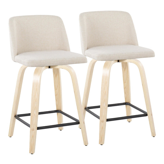 Majestic Office Furniture 24" Fixed-Height Counter Stool - Set of 2
