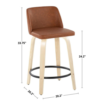 Majestic Office Furniture 24" Fixed-Height Counter Stool - Set of 2
