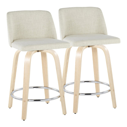 Majestic Office Furniture 24" Fixed-Height Counter Stool - Set of 2