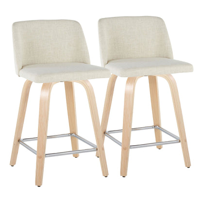 Majestic Office Furniture 24" Fixed-Height Counter Stool - Set of 2