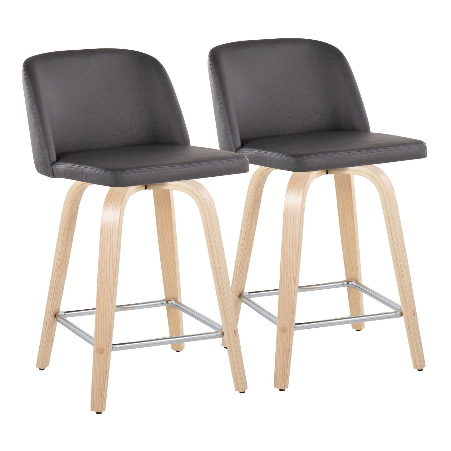 Majestic Office Furniture 24" Fixed-Height Counter Stool - Set of 2