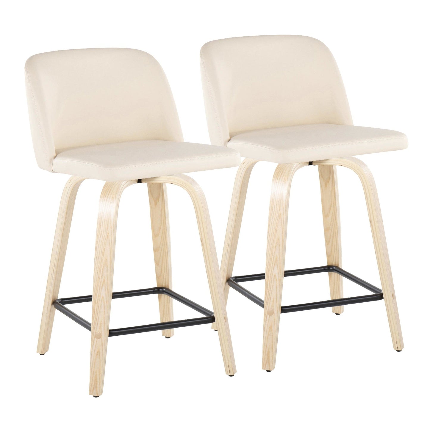 Majestic Office Furniture 24" Fixed-Height Counter Stool - Set of 2