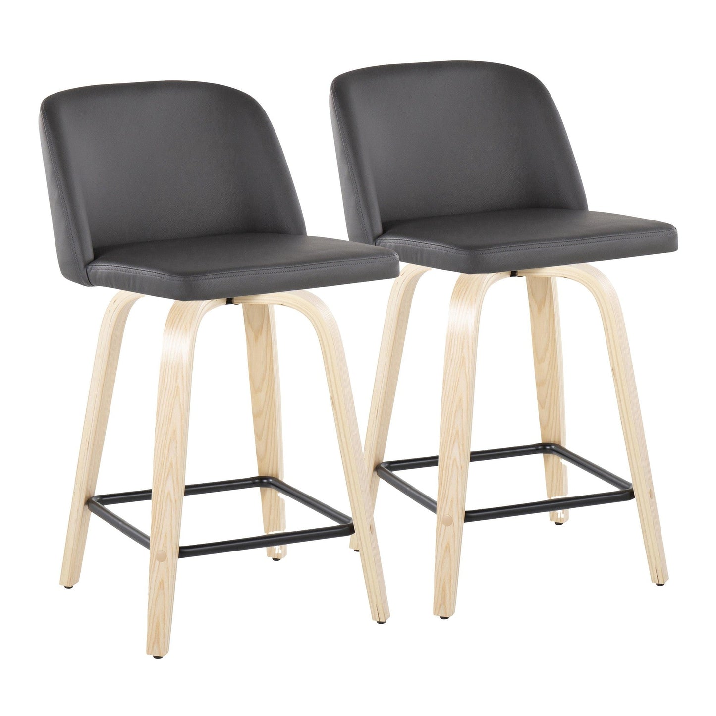 Majestic Office Furniture 24" Fixed-Height Counter Stool - Set of 2