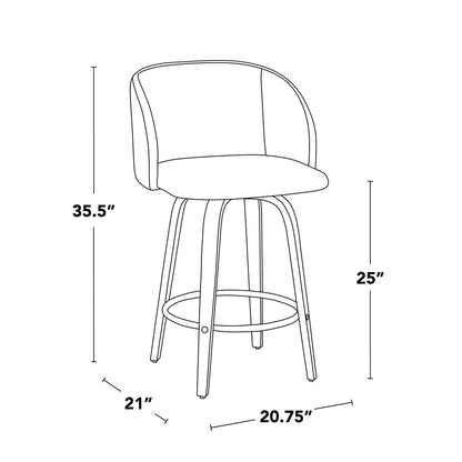 Majestic Office Furniture 25" Fixed-Height Counter Stool - Set of 2