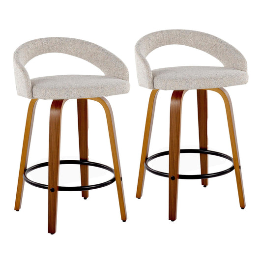 Majestic Office Furniture Upholstered 26" Fixed-Height Counter Stool - Set of 2