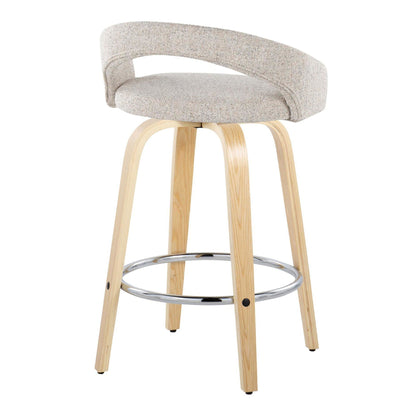 Majestic Office Furniture Upholstered 26" Fixed-Height Counter Stool - Set of 2