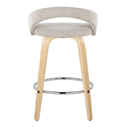 Majestic Office Furniture Upholstered 26" Fixed-Height Counter Stool - Set of 2