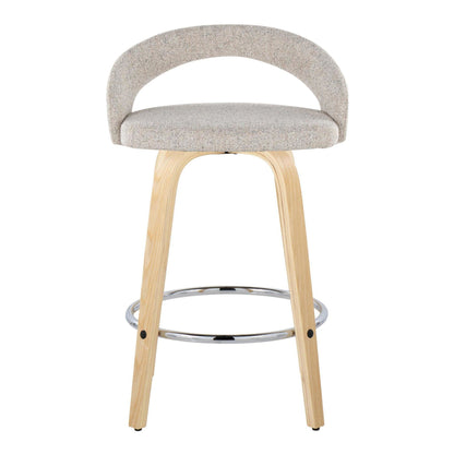 Majestic Office Furniture Upholstered 26" Fixed-Height Counter Stool - Set of 2