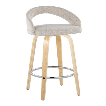 Majestic Office Furniture Upholstered 26" Fixed-Height Counter Stool - Set of 2