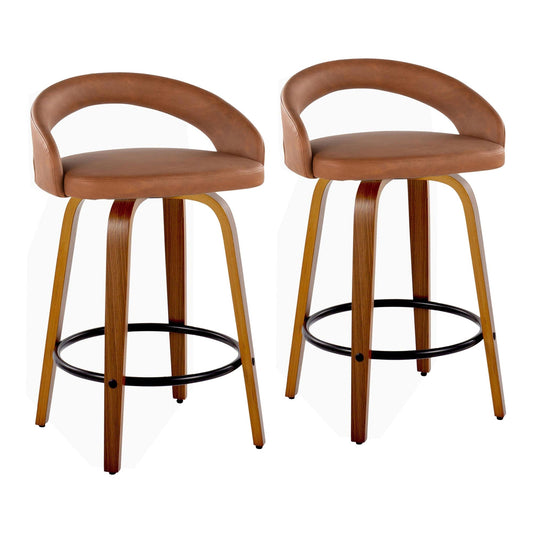 Majestic Office Furniture Upholstered 26" Fixed-Height Counter Stool - Set of 2