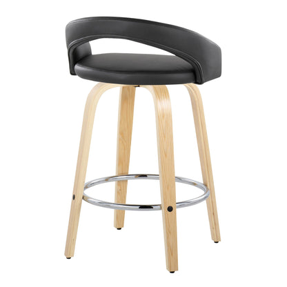 Majestic Office Furniture Upholstered 26" Fixed-Height Counter Stool - Set of 2