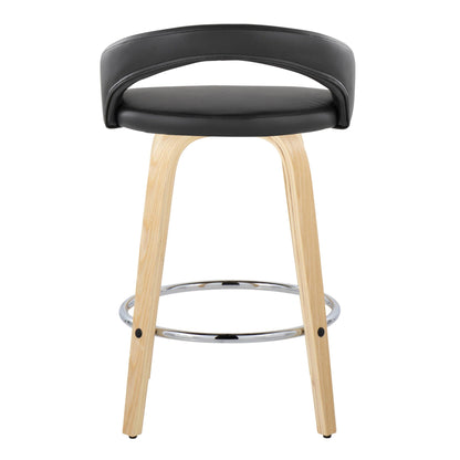 Majestic Office Furniture Upholstered 26" Fixed-Height Counter Stool - Set of 2