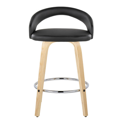 Majestic Office Furniture Upholstered 26" Fixed-Height Counter Stool - Set of 2