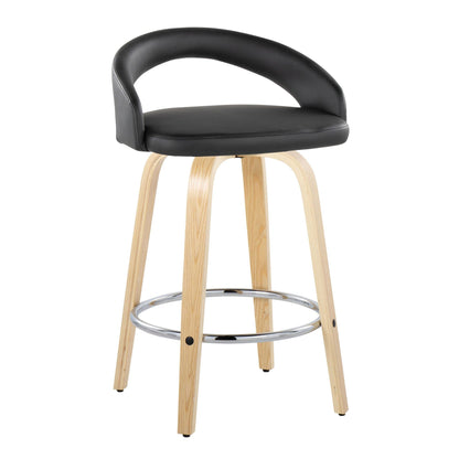 Majestic Office Furniture Upholstered 26" Fixed-Height Counter Stool - Set of 2