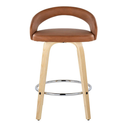 Majestic Office Furniture Upholstered 26" Fixed-Height Counter Stool - Set of 2