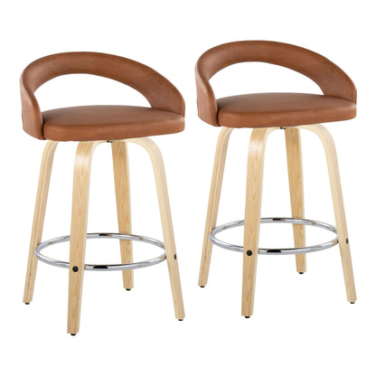 Majestic Office Furniture Upholstered 26" Fixed-Height Counter Stool - Set of 2