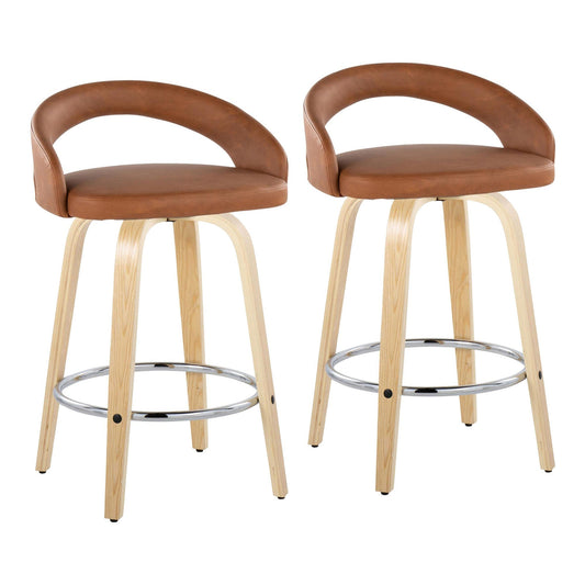 Majestic Office Furniture Upholstered 26" Fixed-Height Counter Stool - Set of 2