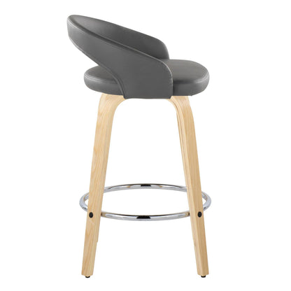 Majestic Office Furniture Upholstered 26" Fixed-Height Counter Stool - Set of 2