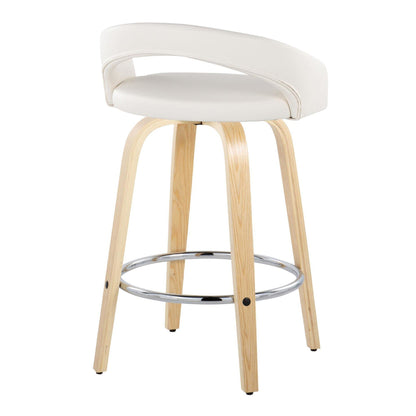 Majestic Office Furniture Upholstered 26" Fixed-Height Counter Stool - Set of 2