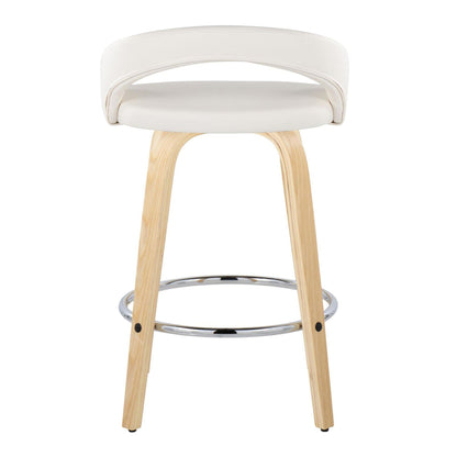 Majestic Office Furniture Upholstered 26" Fixed-Height Counter Stool - Set of 2