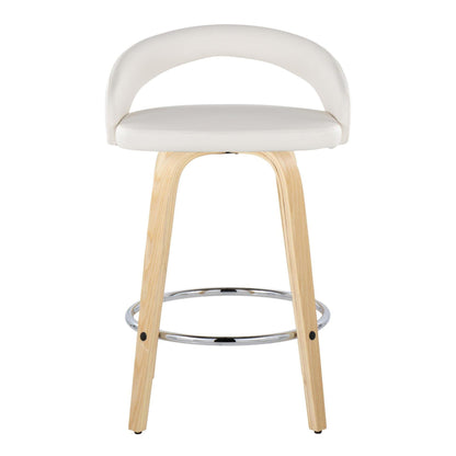 Majestic Office Furniture Upholstered 26" Fixed-Height Counter Stool - Set of 2