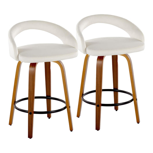 Majestic Office Furniture Upholstered 26" Fixed-Height Counter Stool - Set of 2