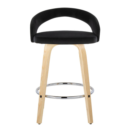 Majestic Office Furniture Upholstered 26" Fixed-Height Counter Stool - Set of 2