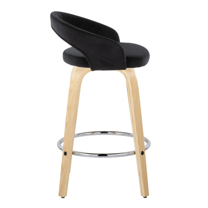 Majestic Office Furniture Upholstered 26" Fixed-Height Counter Stool - Set of 2